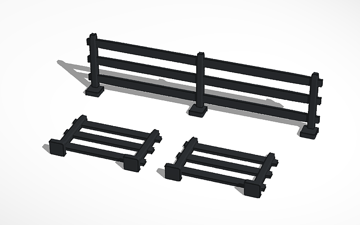 3D design New Vector Fence Simple - Tinkercad