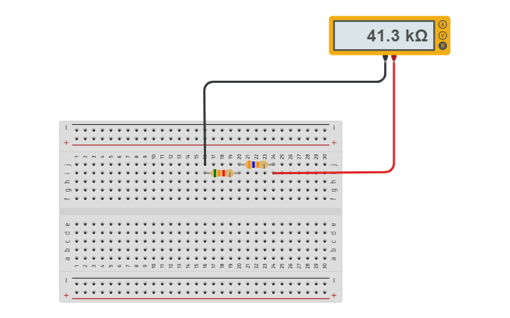 Circuit design Resistors in Series - Tinkercad