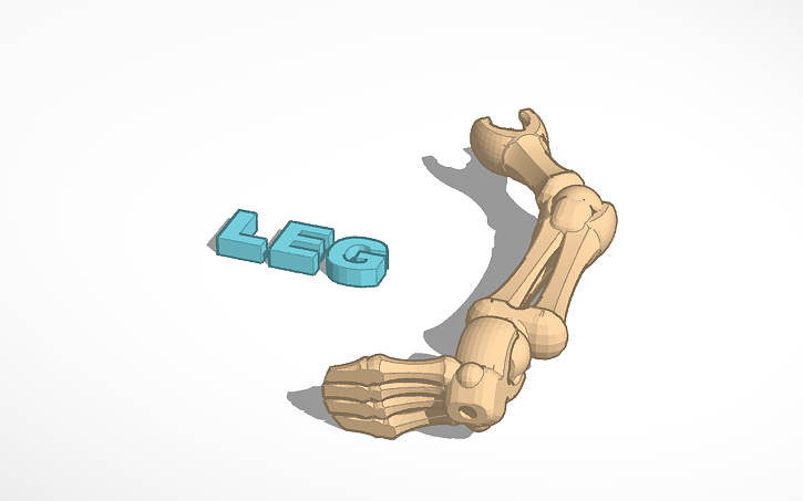 3D design leg - Tinkercad