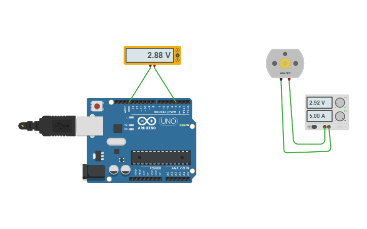 Circuit design PWM y Map() - Tinkercad