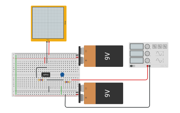 Circuit design Low Pass Filter - Tinkercad