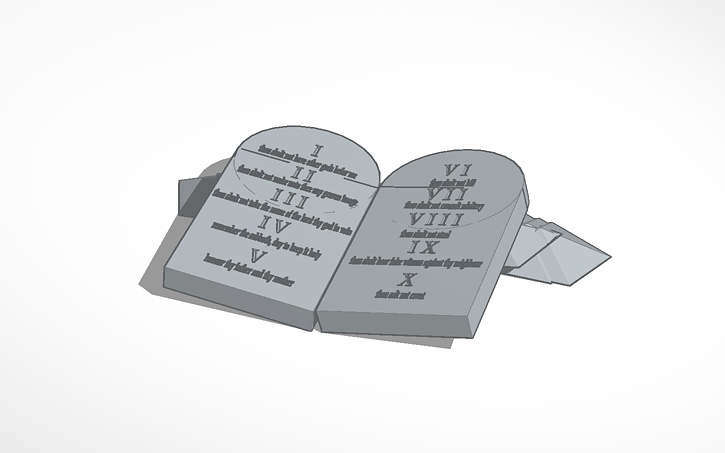 3D design the ten commandments - Tinkercad