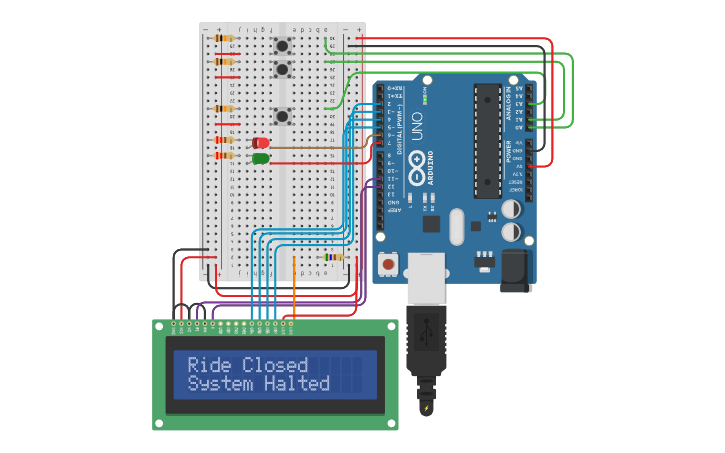 Circuit design Fair Ride Intermediate - Tinkercad