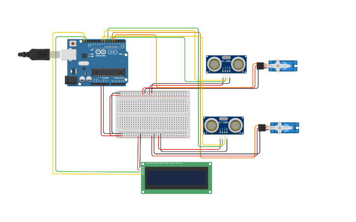 Circuit design LCD 2 - Tinkercad