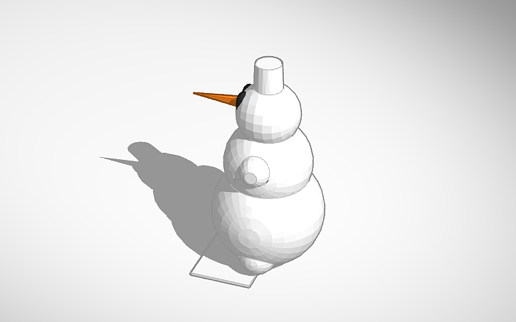 3D design snowman - Tinkercad