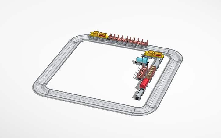 3D design customizable trains SIM-LAB - Tinkercad