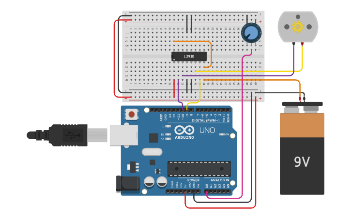 Circuit design Copy of Motor DC Control - H bridge - Potentiometer ...