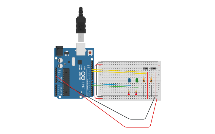Circuit design Nand Nor - Tinkercad