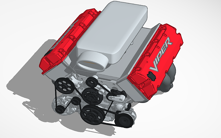 3D design V10 DODGE VİPER ENGİNE - Tinkercad