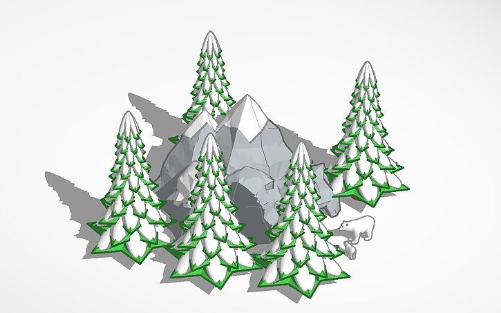 Inker Pad 3D design osos polares - Tinkercad