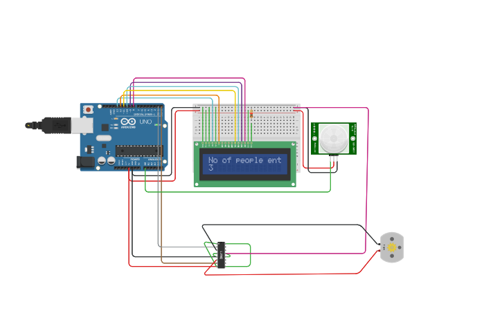 Circuit design Automatic Door Opener using Arduino and PIR Sensor ...