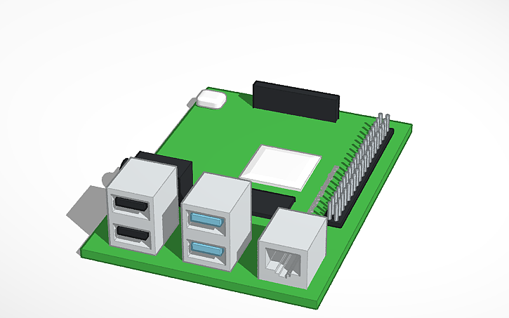 3D design Raspberry Pi 4 Design - Tinkercad