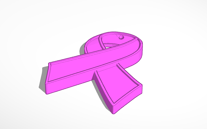 3D design Cancer Ribbon - Tinkercad