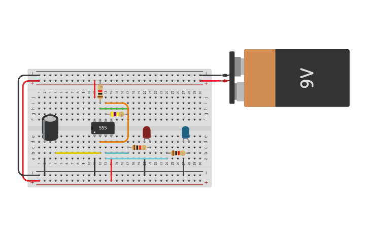 Circuit design 555 Timer - Tinkercad