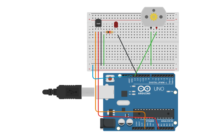 Circuit design motor - Tinkercad
