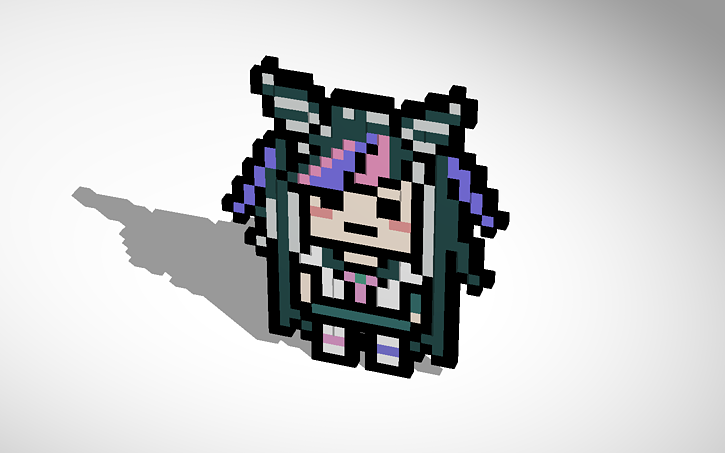 Danganronpa 2, Ibuki pixel art - Tinkercad