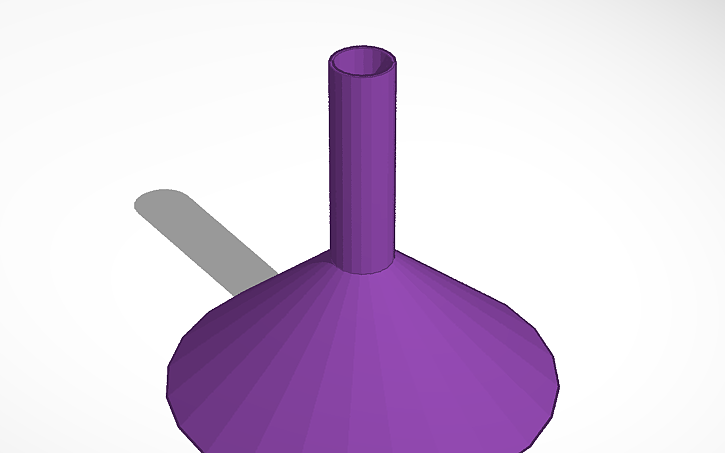 Lab Funnel Cad Model 3D design Funnel - Tinkercad
