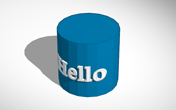 3D design hello - Tinkercad