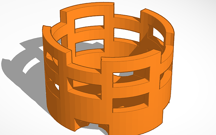 Inker Pad 3D design pen holder - Tinkercad
