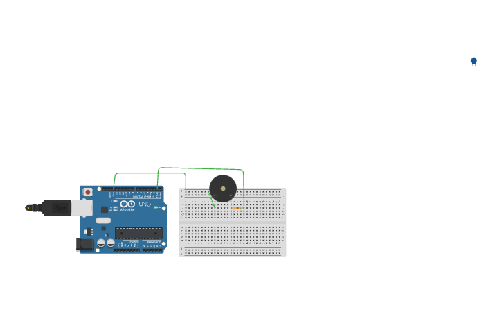 Circuit design buzzer - Tinkercad