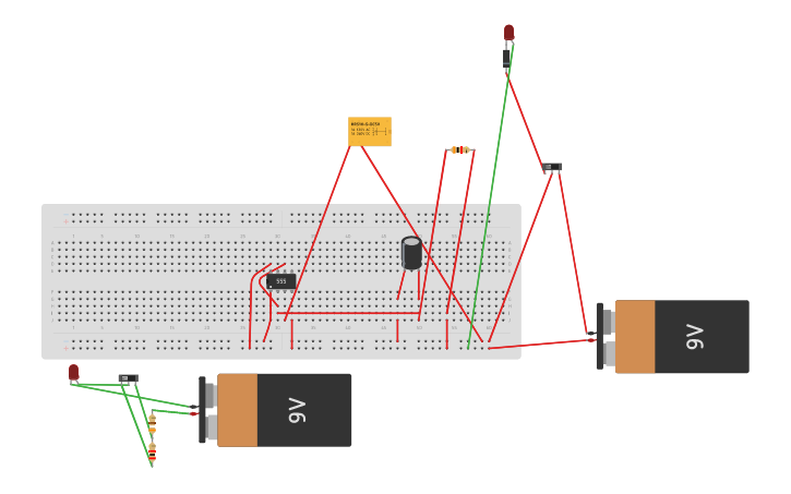 Circuit design 5 second turn off delay 555 timer - Tinkercad