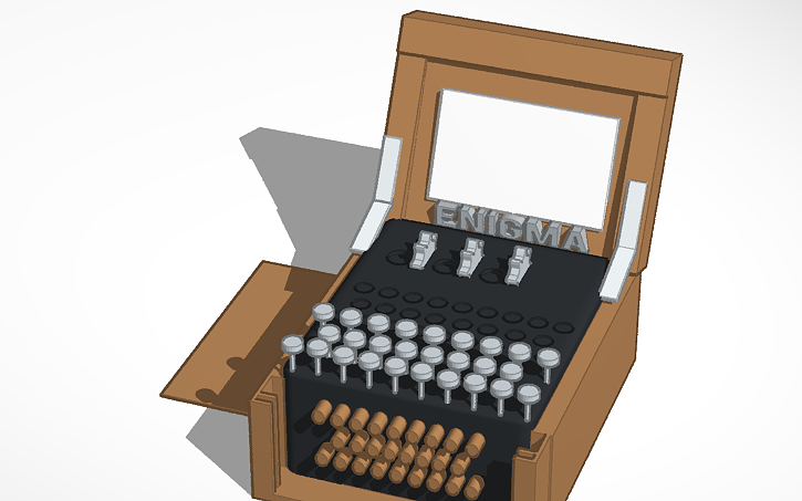 3D design Enigma Machine - Tinkercad