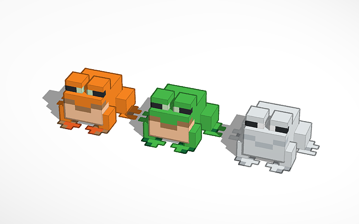 3D design Minecraft Frog - Made by me - Tinkercad