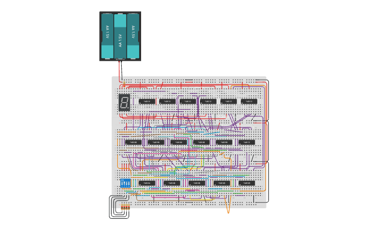 Circuit design 7 Segment Hex Decoder (AND, OR, NOT) Common Cathode ...