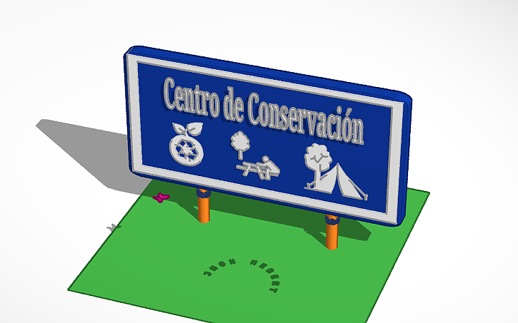 3D design Letrero - Tinkercad