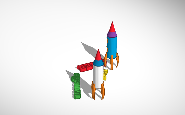 3D design Minecraft roket modu - Tinkercad