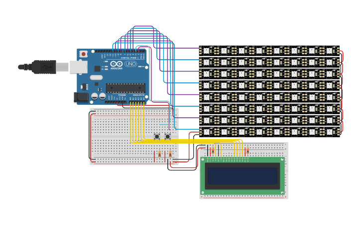 Circuit design Flappy Bird In Arduino - Tinkercad