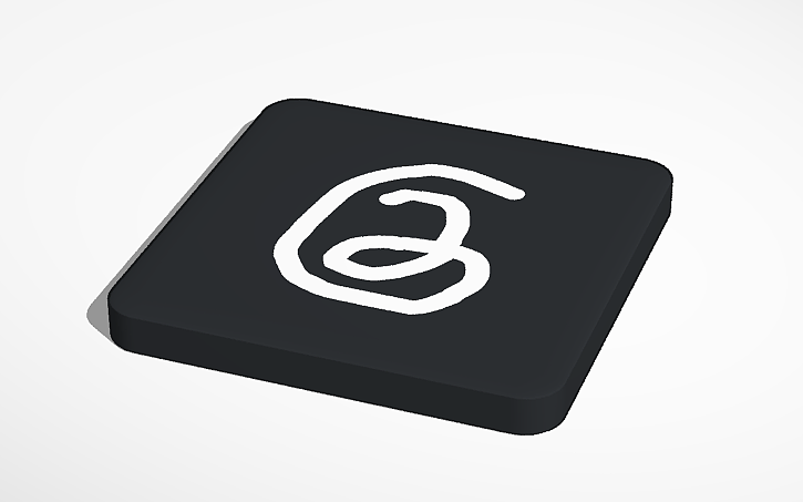 3D design Threads Logo - Tinkercad