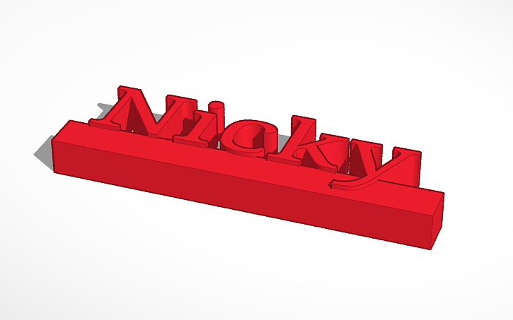 Nicky Sign 3D design nicky sign - Tinkercad