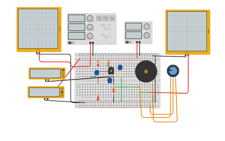 Circuit design Amplificador de Audio - Tinkercad
