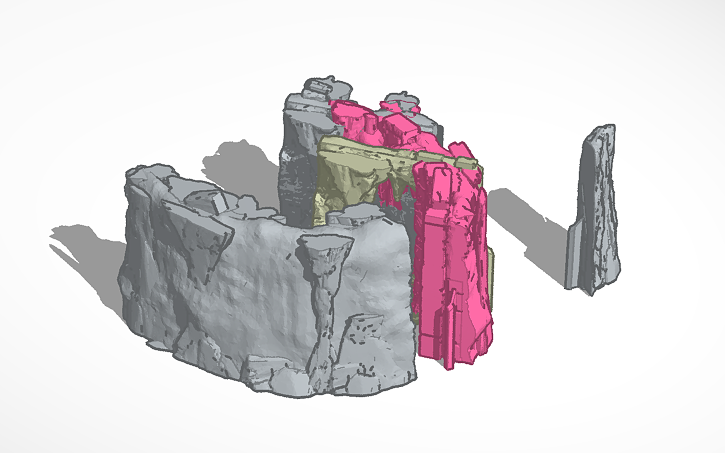 3D design Cavern ruins - Tinkercad