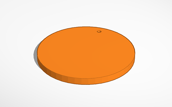 3D design KEY CHAIN ROUND 70mm template - Tinkercad