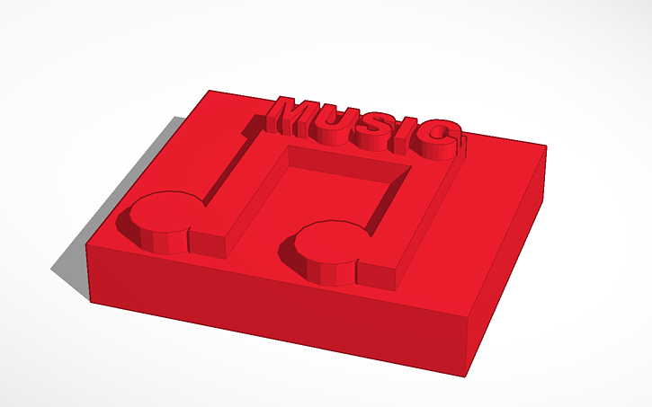 3D design music note - Tinkercad