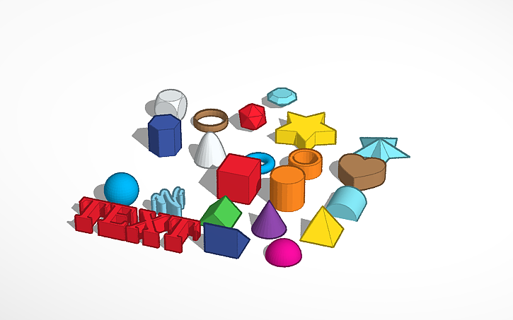 3D design just random shapes (all basic shapes) - Tinkercad