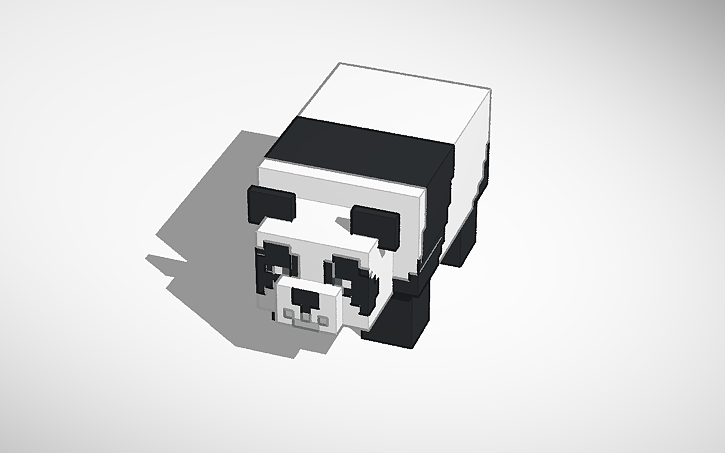 Minecraft Panda Design 3D design Minecraft panda - Tinkercad