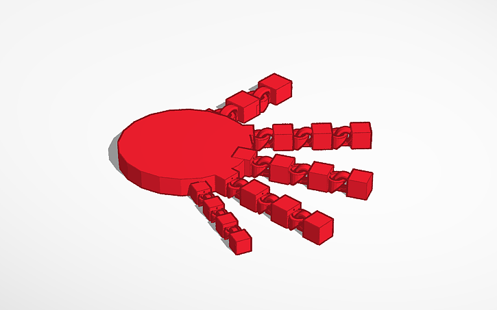 3D design Articulated hand - Tinkercad