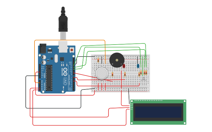 Circuit design OXYGEN LEVEL MONITORING SYSTEM - Tinkercad