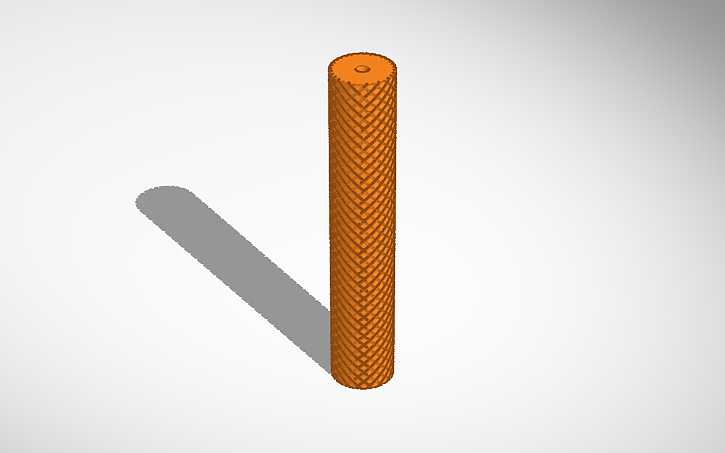 3D design 30mm ice shuttle knurled handle - Tinkercad