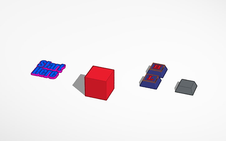 3D design clicky keychain template - Tinkercad