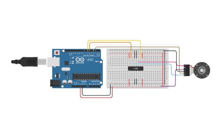 Circuit design SIMULACION MOTOR CON ENCODER - Tinkercad