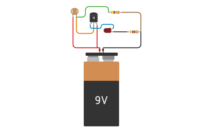 Circuit design Light Sensor LED - Tinkercad