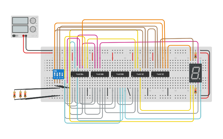Circuit design COMBINATIONAL LOGIC CIRCUIT - Tinkercad