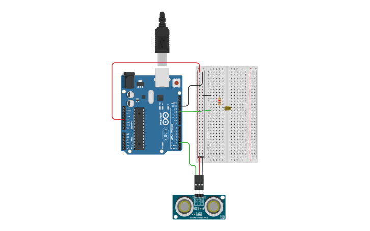 Circuit design Sensor LED - Tinkercad