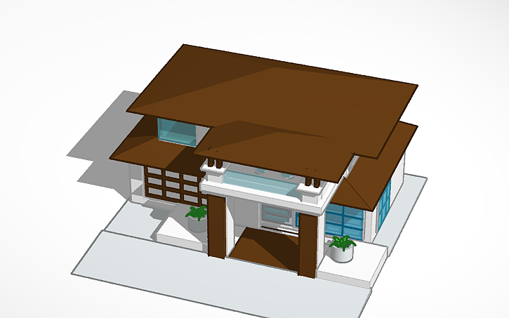 Modern Tinker 3D design Modern House - Tinkercad