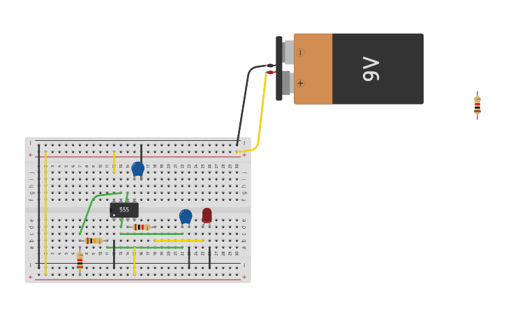 Circuit design LED Blinking - Tinkercad
