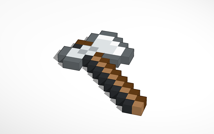 3D design Minecraft Axe - Tinkercad